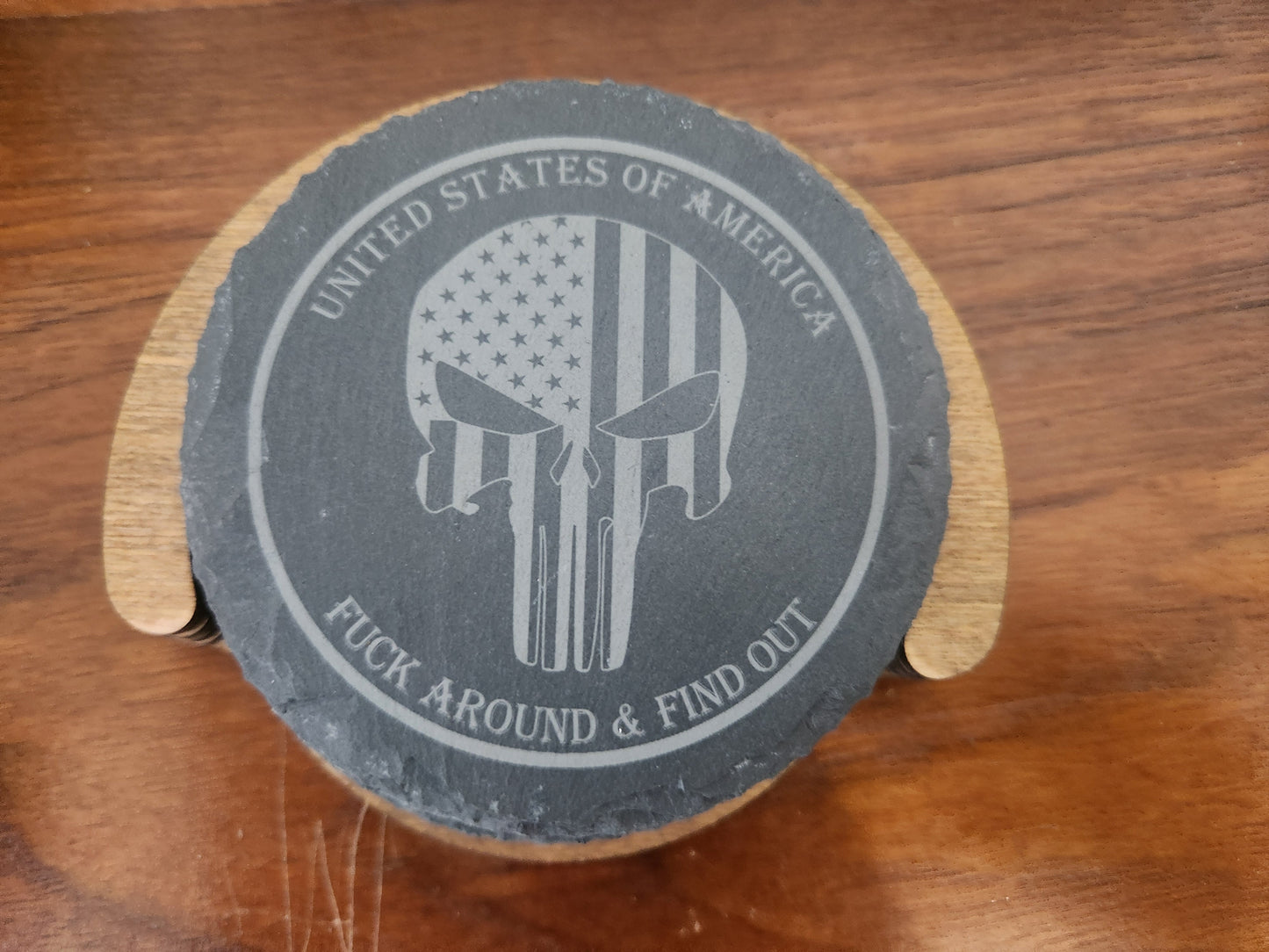 Slate Coasters W/holders