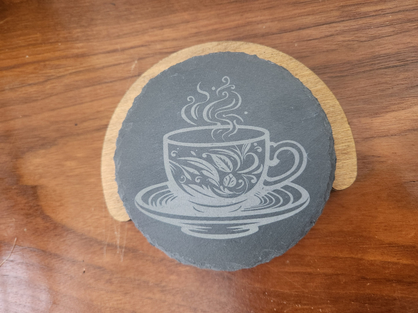 Slate Coasters W/holders