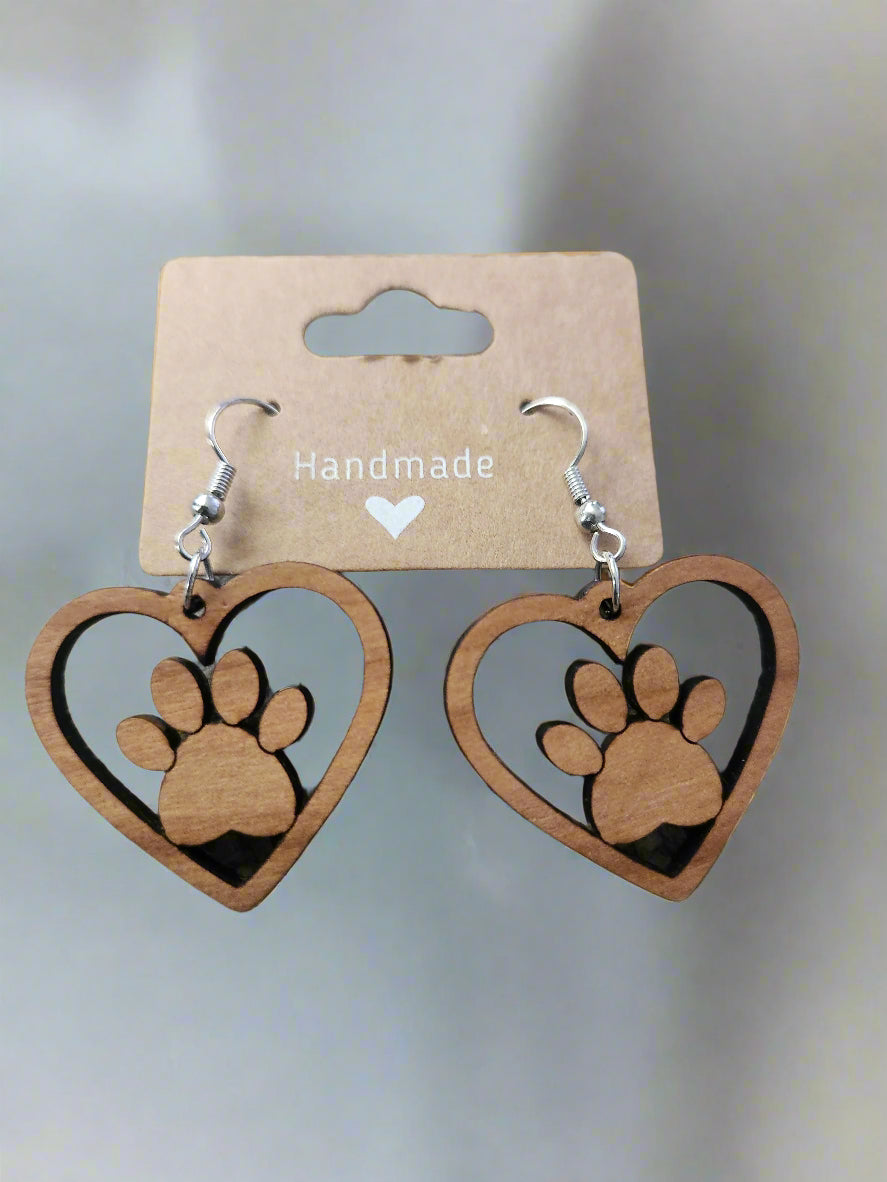 Dog Paw Earrings