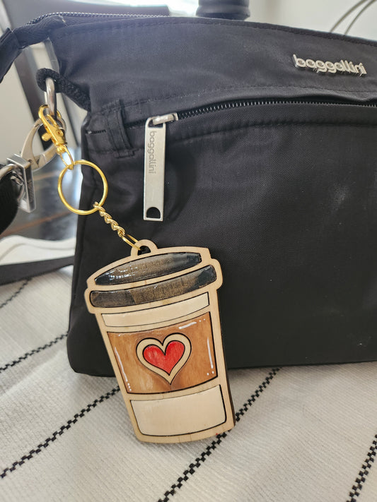 Latte Key Chain/Bag Tag