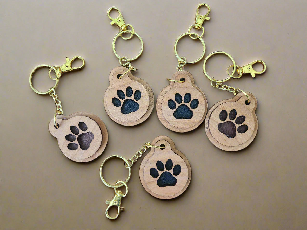 Paw Print Keychain/Bag Tag