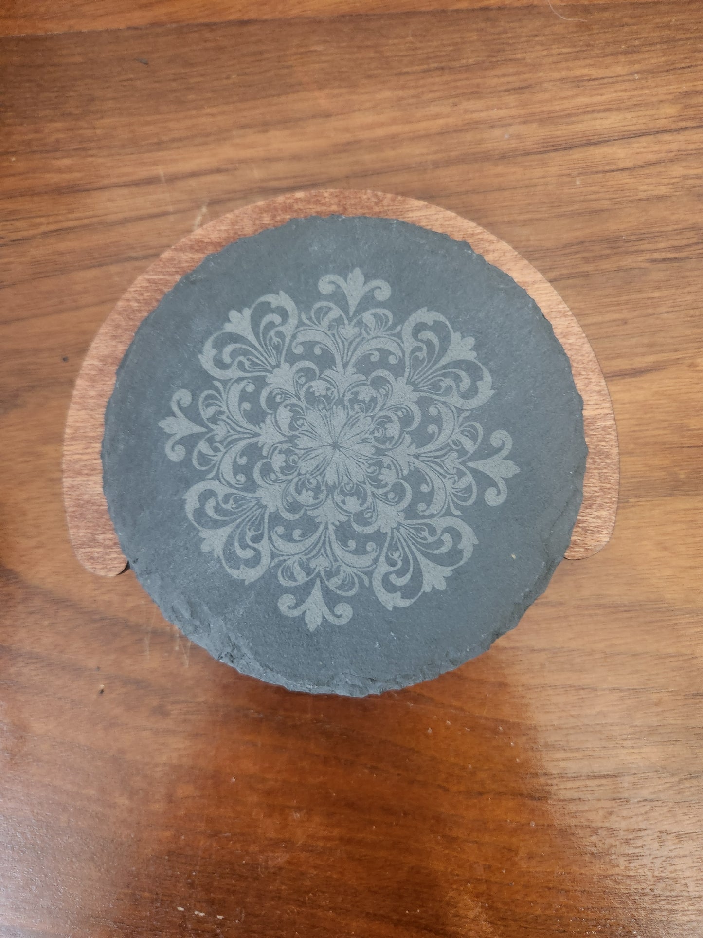 Slate Coasters W/holders