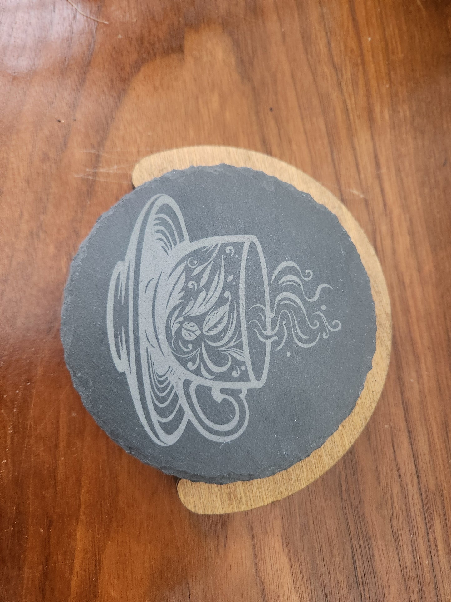 Slate Coasters W/holders