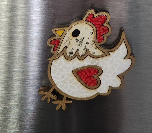White Chicken Magnet