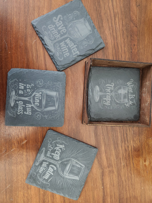 Slate Wine Coasters