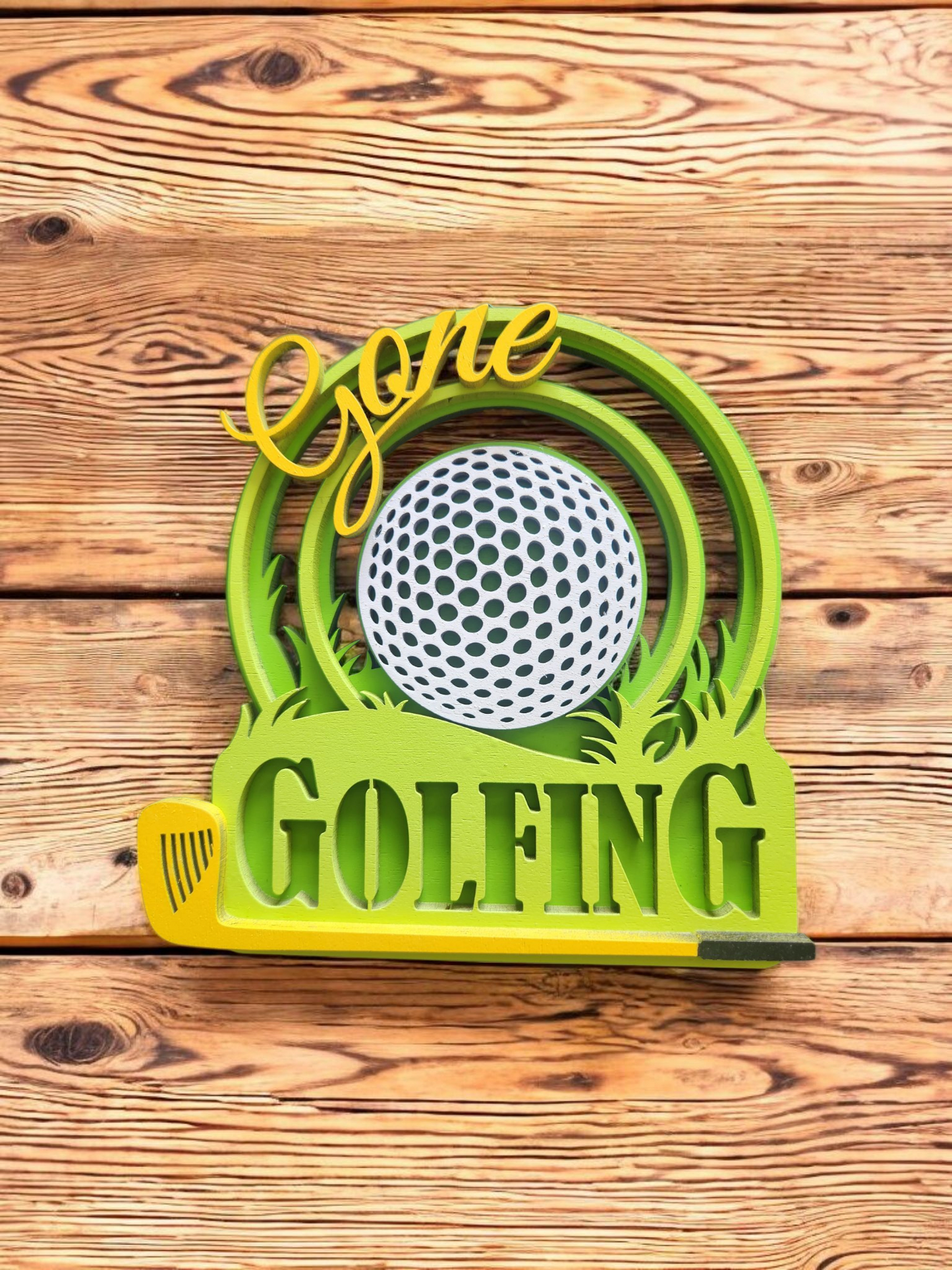 Gone Golfing sign